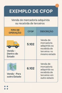 Visualize como aplicar corretamente o CFOP com este infográfico prático. Evite erros fiscais e otimize sua emissão de NF-e.