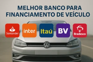 Comparativo visual dos melhores bancos para financiamento de veículo em 2025, com destaque para taxas, agilidade e aprovação.