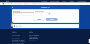 Tela do gov.br mostrando como consultar Cadastro Único pelo CPF e data de nascimento.