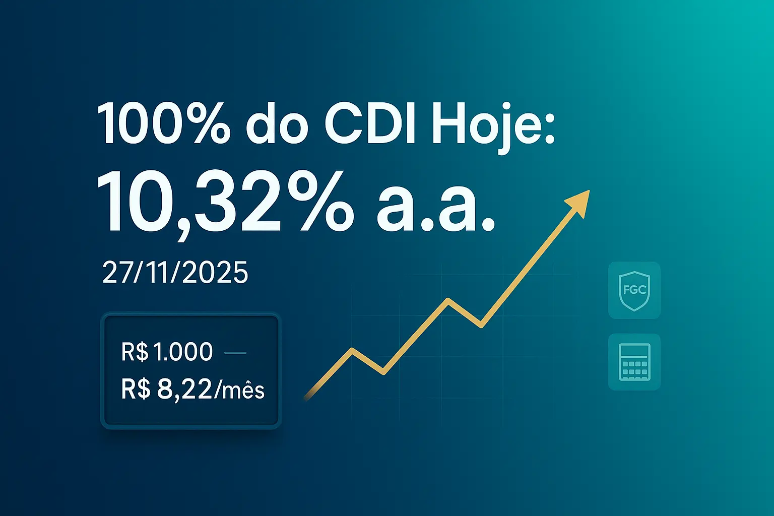 100% do CDI Hoje: Quanto Rende em 2026 + Tabela e Simulação
