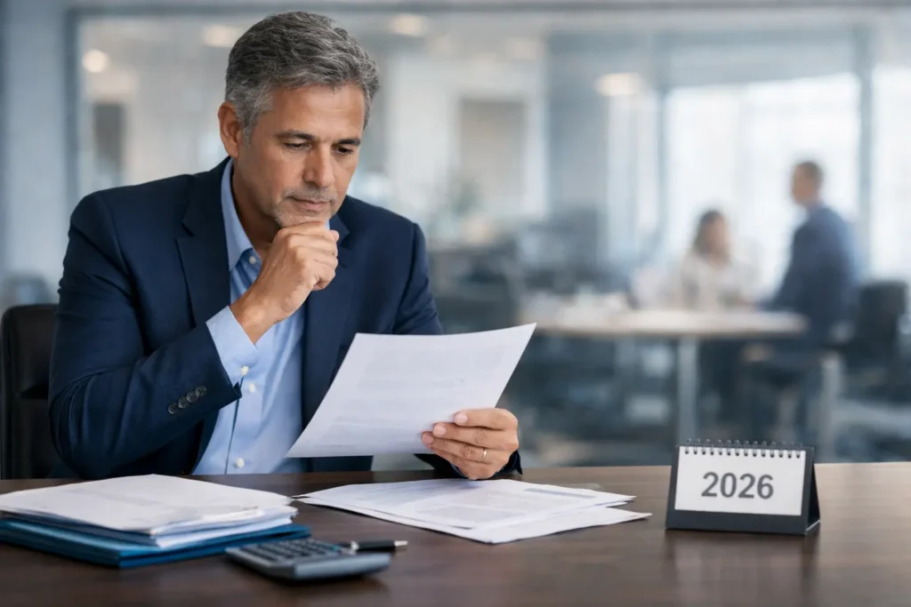 Pessoa avaliando se o pedágio de 50% na aposentadoria em 2026 realmente compensa pelo INSS