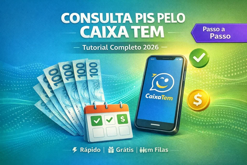 Tutorial completo PIS 2026 consulta pelo aplicativo Caixa Tem - Passo a passo com prints de tela