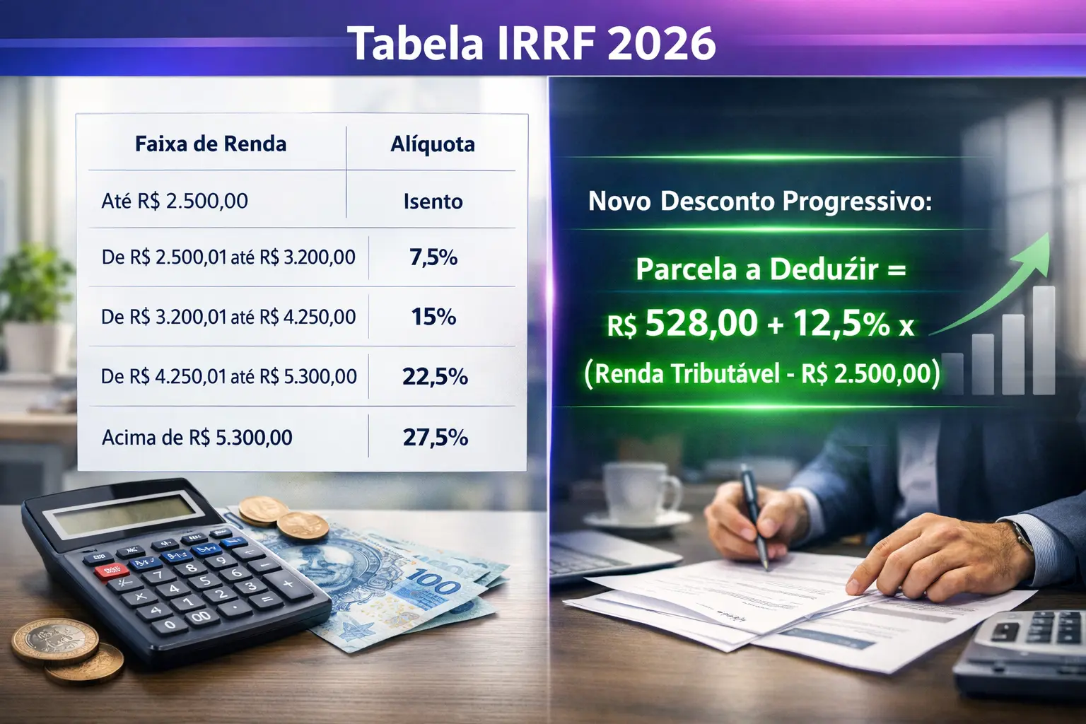 Tabela Irrf 2026 Atualizada Faixas E Alíquotas Download