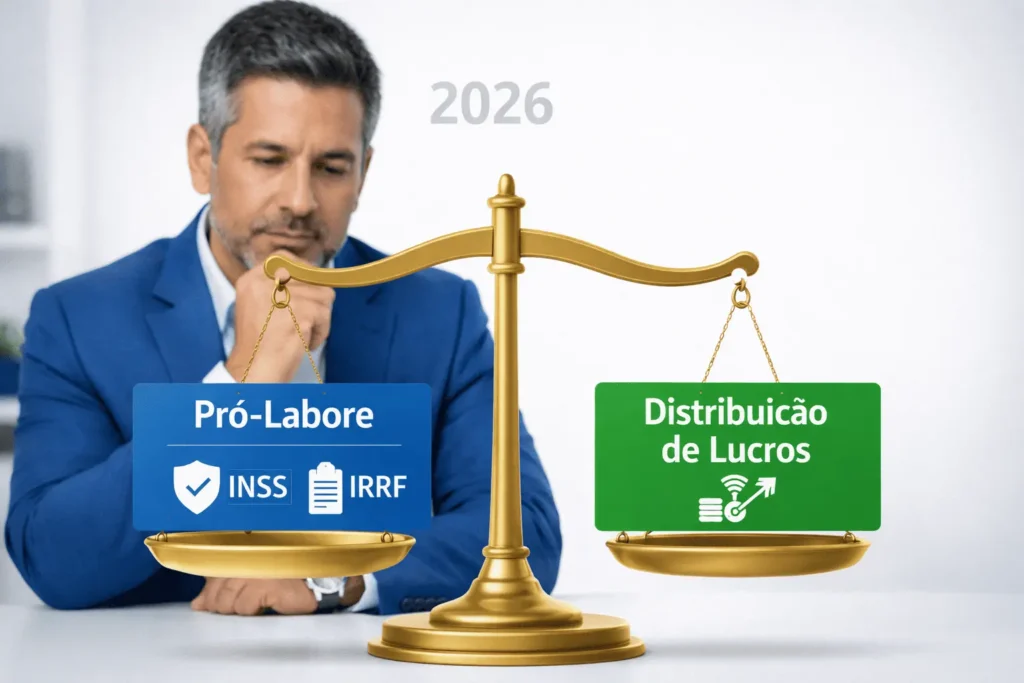 Comparativo entre pró-labore e distribuição de lucros para sócios no IR 2026